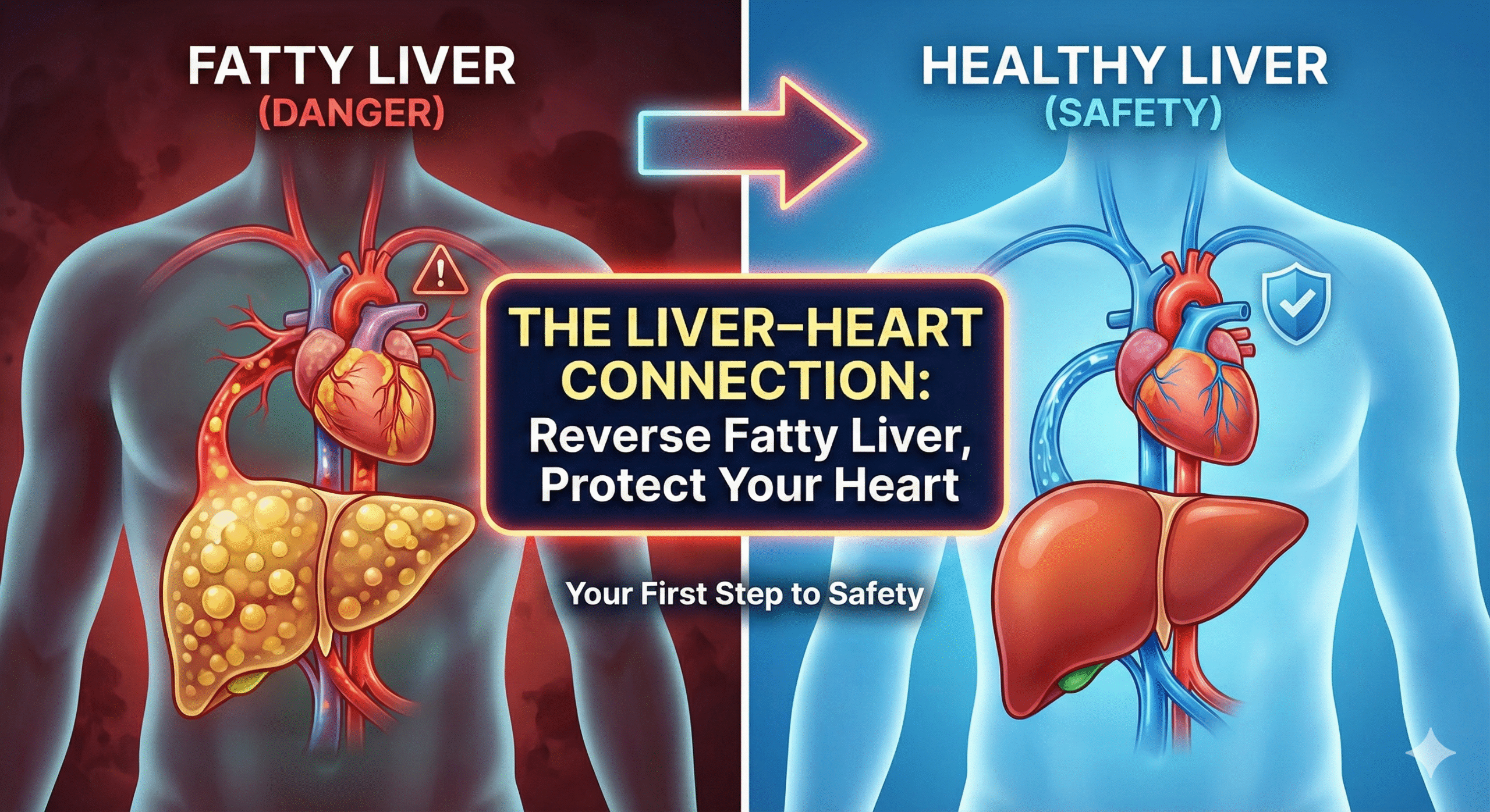 The Liver–Heart Connection: Why Reversing Fatty Liver Is the First Step to Heart Safety