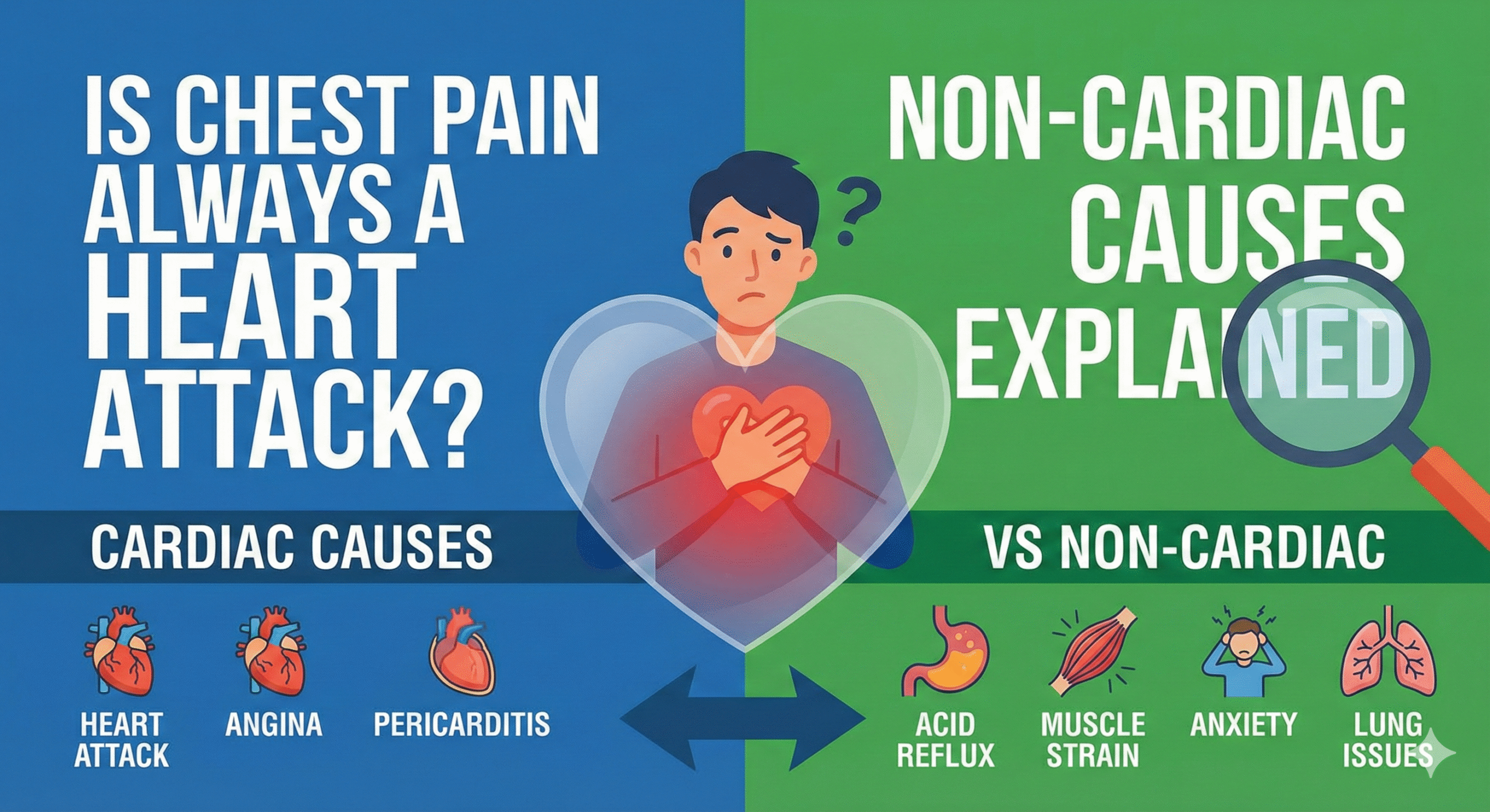 Is Chest Pain Always a Sign of Heart Attack? Cardiac vs Non-Cardiac Causes Explained?