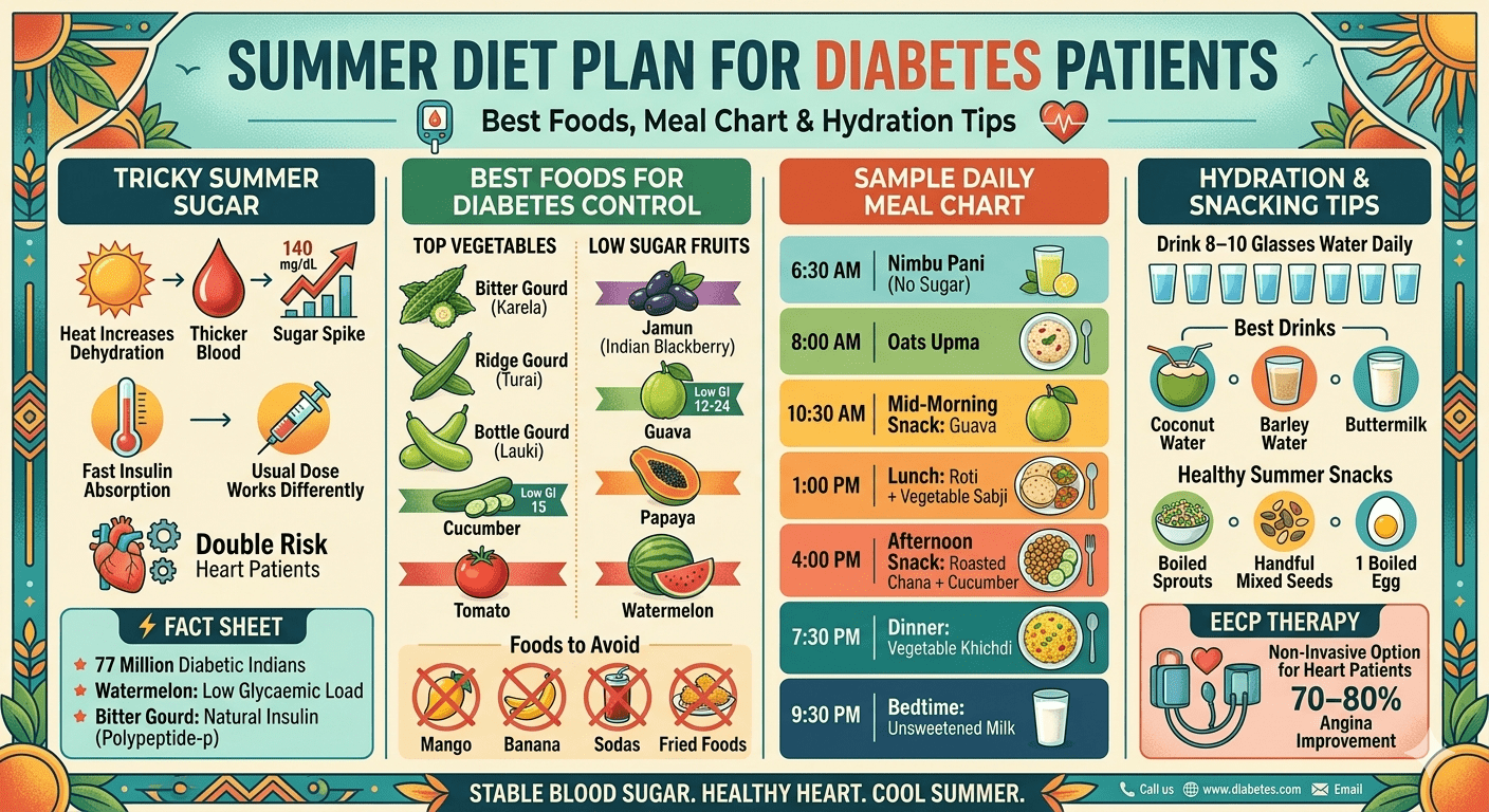 Summer Diet Plan for Diabetes Patients: Best Foods, Meal Chart & Hydration Tips