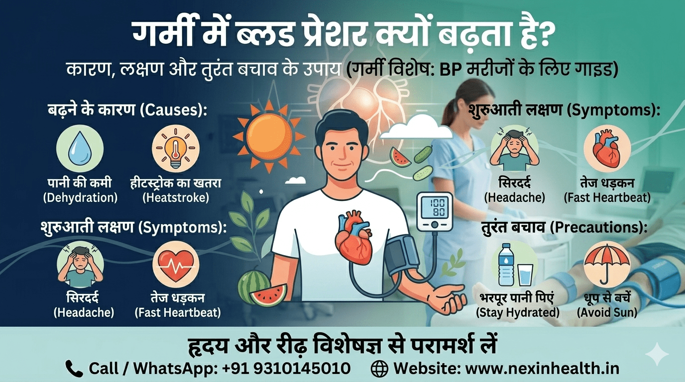 गर्मी में ब्लड प्रेशर क्यों बढ़ता है? कारण, लक्षण और तुरंत बचाव के उपाय
